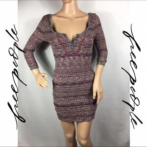 Free People Purple Mini Dress Size M